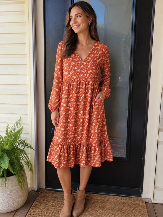 J. Crew Dresses & Skirts - J. Crew Crinkle Midi flounce Women's Orange White Dress Zip Lined MSRP $110 New